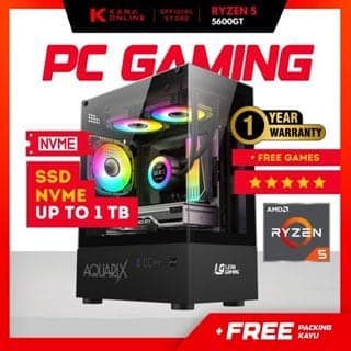 PC Gaming Ryzen 5 5600GT RAM 64GB SSD 1 TERA HDD 500GB