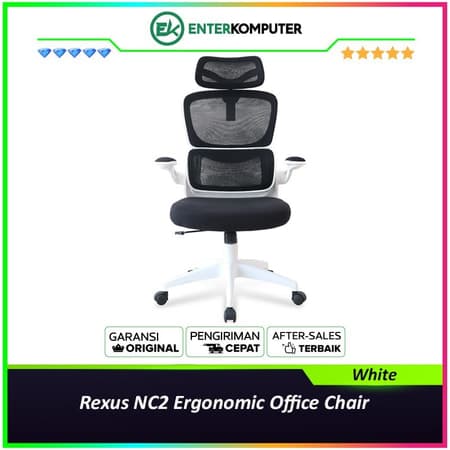 Rexus NC2 Ergonomic Office Chair - White