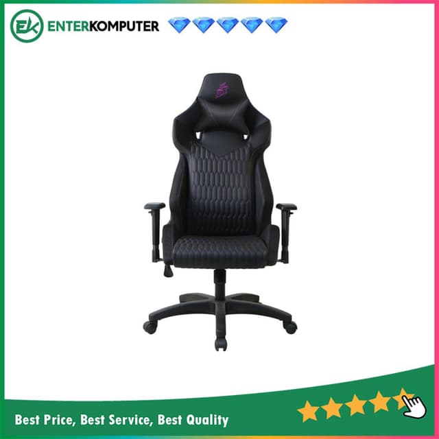 1STPLAYER GAMING CHAIR WIN-101 - BLACK - Comfortable And Spacious - Reflective Fabric